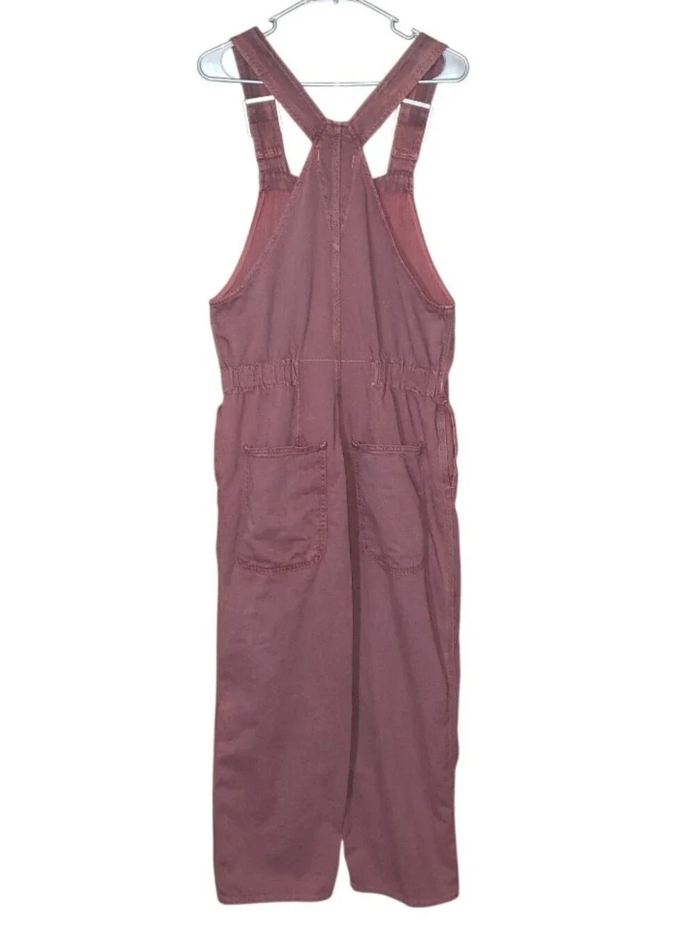 Free People We The Free Hunter Denim Overalls In Garnet Royale